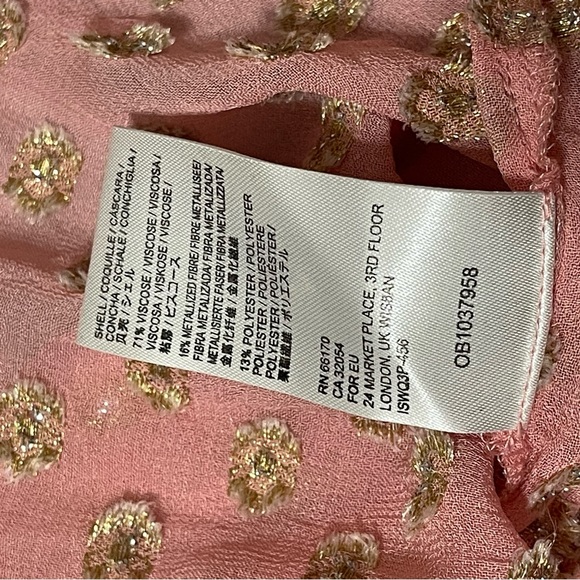 Free People Rose Metallic Mini Dress Size Medium - Picture 3 of 7